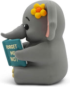 Little Readers – Cute Figurines for Bookshelves, Desks, Terrariums & Home Decor – Book-Loving Animal Statues - Elephant
