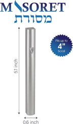 1-Piece Aluminum Door Mezuzah Cases: Special Profile, No Holes, 4-Inch 10cm Hebrew Parchment Scroll Holder Boxes
