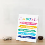 Inspirational Wall Decor Posters for Teens Room, Motivational Quotes Wall Art for Bedroom Bathroom Classroom Home Office Decorations, Encouragement Gift for Woman (11.5 X 15 Inches, Framed)