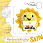 Funny Birthday Gift - Positive Crochet Sunshine Gifts with Bless Message, Handmade Emotional Support Crochet Dolls | Birthday Gifts for Women, Men, Sister, Teen, Boys, Girls, Kids, Friend & Colleagues