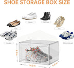 Magnetic Acrylic Clear Shoe Boxes – 360° Transparent Stackable Sneaker Storage & Organizer Box, Professional Shoe Display Case & Multipurpose Storage Bin for Closet (5pcs)