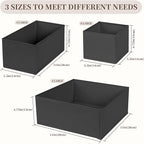 Drawer Organizer Clothes, 16 Pack Dresser Organizer Bins, Foldable Closet Organizers and Storage Fabric Dresser Bins, Shallow Drawer Dividers for Clothing, Underwears, Socks, Tie