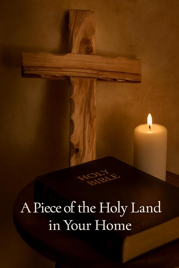 Zuluf 6.2" Olive Wood Plain Wall Cross | Christian Handmade Wooden Cross for Wall from Jerusalem Holy Land | Wall Cross for Home Decor | Catholic Wall Art | Religious Christian Decor Gift