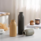 CWLWGO-Ceramic Matte Vase Set for Home Decor, Modern and Minimalist Decorative Flower Vases, Kitchen Living Room Table Centerpiece Decoration, Mantel Entryway Bookshelf Decor（Matte Multi）