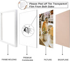 KTKDE A4 Picture Frame White set of 6 with Shatter-Resistant Glass - 8.3x11.7 Frame with Engineered Wood - Signature Collection - A4 Frame for Tabletop and Wall Home Decor best gift