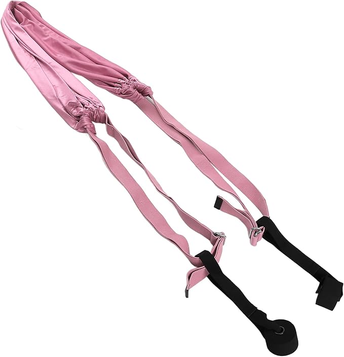 Premium Aerial Hammock Yoga Swing Kit Yoga Hammock Handstand Split Leg Stretchable Training Portable Elastic Aerial Hammock for Home Sky Blue(Pink)