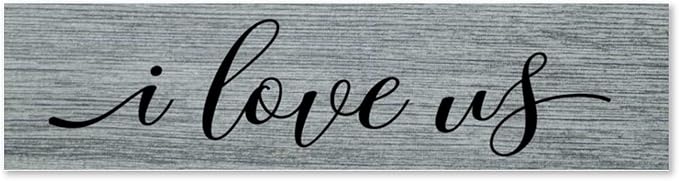 Rustic Wood Sign I Love Us Inspirational Quote Distressed Look Decorative Wooden Sign Vintage Wall Hanging Art Plaque Wall Decoration Home Decor for Farmhouse Room Door Porch Family Sign