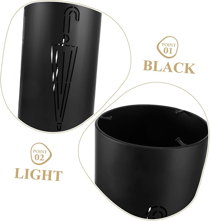 VALICLUD Stylish Iron Umbrella Stand Bucket Umbrella Organizer for Entryway for Walking Sticks More Heavy Duty Design Easy to Clean for Home Office
