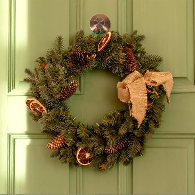 Linwnil Suction Cup Wreath Hanger，Suction Cup Hooks Hanging 10 Lbs，Waterproof Suction Cup Wreath Holder for Windows, Shower, Wreaths，Smooth Doors (Rosegold, 4 Pack)