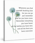 Motivational Quotes Wall Art Decor, Inspirational Graduation Decor Gift, Positive Canvas Posters Painting Artwork for Office Classroom Bedroom Home Decorations (8 X 10 Inches, Framed)