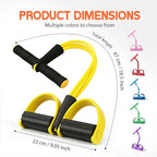 21 Fitness Resistance Bands with 4 Tube Pedal Ankle Puller, 2026 New Multifunction Elastic Yoga Resistance Band, Stretching Bands for Home Gym Use