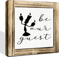 Home Decor Signs, Decorative Wooden Box Sign, Farmhouse Desk Sign Decor, Housewarming Decoration, Living Room Decors, Wedding Welcome Decors, Be Our Guest Signs, 5.9×5.9 inches