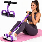 Premium 6 Tube Resistance Band – Powerful, Visible Results with Safe Low-Impact Design | Multifunction Pedal Resistance Band | Home Gym Equipment for Women | 30-Day Support