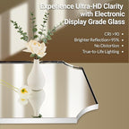 ANDY STAR Chrome Mirror 22x30 Inch, Scalloped Bathroom Mirror, Polished Chrome Framed Mirror in Anti-Rust Stainless Steel Metal Thin Frame Deep 1’’, Unique Scalloped Edge Design