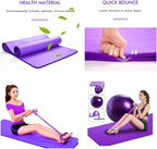 Thickened Explosion-Proof Yoga Ball Edging Yoga mat Set, Yoga Starter kit, Non-Slip Fitness mat, Eight-Piece Suit, Yoga Exercise Professional Set