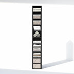 Furinno PASIR 10-Tier Closet Organizers and Storage, Open Shelf, Storage Organizer, 12-Inch Width, for Closet, Bedroom, Blackwood