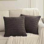 Fancy Homi 4 Packs Decorative Throw Pillow Covers for Living Room Couch Bed, Modern Farmhouse Boho Home Décor Accent Cushion Case, 28" x 28", Dark Brown