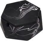 FREELOVE Concrete Ashtray with Lid & Stainless Steel Ashtrays for Cigarettes, Cement Ash Tray Smoking Holder Indoor Smokeless Outdoor Windproof Patio Home Office Cool Decor(Black-White, Small)