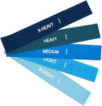 Vive Resistance Bands for Working Out (5 Pack) - Exercise & Workout Resistance Kit - Stretch, Elastic Loop Bands for Physical Therapy, Pilates, Yoga & Gym, for Men & Women