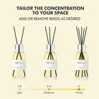 Clesh Reed Diffuser Set, 6.7 oz Vanilla Scented Diffuser with Sticks, Home Fragrance Reed Diffuser for Bathroom Shelf Decor