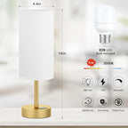 Dicoool Small Touch Bedside Lamp with USB - 3 Way Dimmable Table Lamp for Bedroom, Nightstand Lamp with Gold Charging Station for Desk Dorm, Office