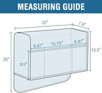 H.VERSAILTEX Couch Arm Covers Water Resistant Armrest Covers for Sofa Remote Control Holder Sofa Armrest Organizer for Magazine, Tablet, Phone, iPad(Set of 2, Brown/Beige)