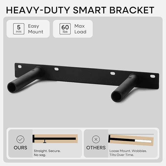 Homeforia Walnut Floating Bathroom Shelves, High End Solid Real Wood 16 inch Small Floating Shelf for Wall Mounted, Dark Brown 16inch Floating Shelves, Heavy Duty Bracket, 16 X 6.5 X 1.75 in, Set of 3