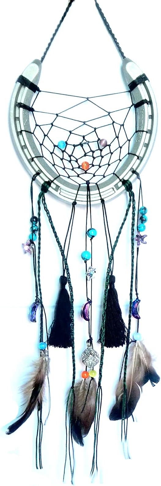 Luckly Horseshoes Dream Catcher Handmade Dream Catchers for Bedroom Wall Hanging Home Decor Ornaments Craft Men Women