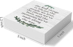 The Best Things in Life Wooden Box Sign Decorative Inspirational Quote Wood Box Sign Home Office Bedroom Decor Rustic Farmhouse Square Desk Decor Sign for Shelf 5 x 5 Inches
