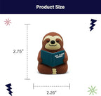 Little Readers – Cute Figurines for Bookshelves, Desks, Terrariums & Home Decor – Book-Loving Animal Statue – Sloth
