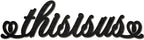 CREATCABIN This is Us Laser Cut Wood Letter Sign Black Wall Decor Cutouts Unfinished Wooden Signs Wall Art Basswood Hanging Sculpture Decoration for Painting Crafts DIY Home Bedroom 11.9x3.1Inch
