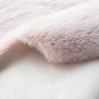 Pink Plush Washable Fluffy Fur Rugs for Living Room Shag Faux Rabbit Fuzzy Fur Area Rugs for Bedroom 2x6 Rug Oblong Nursery Rug