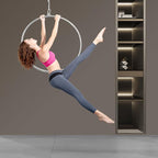 Aerial Hoop Set 33.5" Aerial Lyra Hoop Professional Circus Fitness with Complete Rigging Hardware Kit Acrobatics Equipment Hanging Rings for Home Yoga Dance Sling Kit