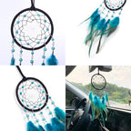 Small Dream Catcher for Car, Rearview Mirror Hanging Accessories Car Dream Catchers for Rear View Mirror Turquoise
