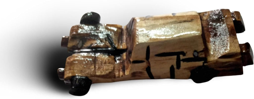 Handcrafted Wooden Vintage Car Showpiece – Decorative Table Accent for Home & Office