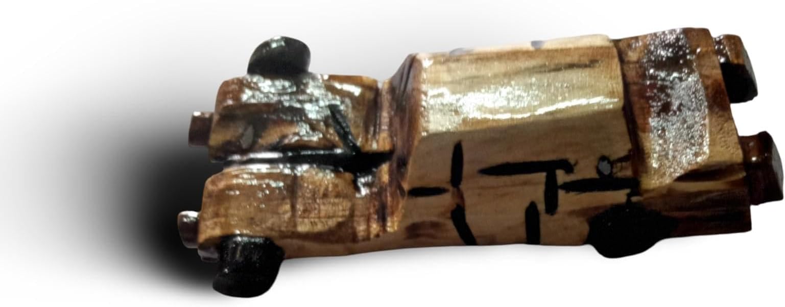 Handcrafted Wooden Vintage Car Showpiece – Decorative Table Accent for Home & Office