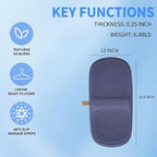 Ergonomic Wooden Balance Board, Anti-Fatigue Wobble Board, Anti-Slip Balance Board with PU Cushioned Top, Standing Desk Mats, Rocker Board, Office Accessories, Blue
