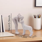 Modern Dog Sculpture - Home Decor Statue for Shelf, Desk & Living Room, Pet Memorial Gift for Dog Lovers, Minimalist Figurine Accent