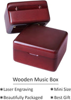 Sinzyo Anastasia-Once Upon a December Music Box Vintage Musical Boxs Gift for Birthday Valentine's Day Christmas Day(Wine Red Box)