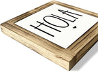 Hola Wooden Box Signs, Spanish Hello Signs for Front Door Decor, Farmhouse Desk Sign Decor, Home Office Decors, Tabletop Decors for Cafe Shop Classroom, Housewarming Decoration, 5.9×5.9 inches