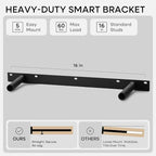 Homeforia 24 inch Golden Oak Floating Shelf, High End Solid Real Wood 24inch Small Floating Shelves for Wall Mounted, Oak Wooden 24in Floating Shelves, Heavy Duty Bracket, 24 X 6.5 X 1.75 in, Set of 3