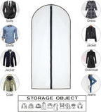 Garment Bags for Hanging Clothes 12 PCS Transparent Dress Bag for Traveling Garment Bag for Dresses Long Clothes Storage Bags with Full Zipper for Long Dress Costumes Gowns Coats 24''x54''