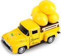 Lemon Truck Decor Vintage Metal Truck Tiered Tray Decor Lemon Party Decorations Summer Farmhouse Yellow Car with Mini Fake Lemons for Home Kitchen Tabletop Centerpiece Supplies