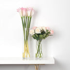 WGVI Quality Thick Weighted Tall Clear Cylinder Glass Vases, 4" W x 16" H, Flower Arrangement Floating Candle Holders Wedding Centerpieces Event Floral Container Accent Home Decor, 1 Piece