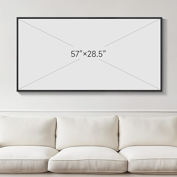 Large Framed Abstract Wall Art for Living Room, Black and White Gold Horizontal Canvas Prints Piantings Artwork for Walls, Red and Black Modern Pictures Wall Decor for Bedroom Office Entryway 30x60 In