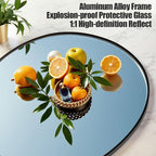 Prywot Arched Full Length Mirror, 71"x30" Free Standing Floor Mirror, Modern Full Body Mirrors with Stand, Wall Mirrors with Aluminum Alloy Frame for Bedroom,Living Room, Black