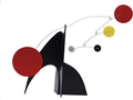 The Moderne Art Stabile in Black + Multi Colors 18"x16" Tabletop Kinetic Art Mobile Sculpture - mid Century Modern Modernist Style