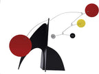 The Moderne Art Stabile in Black + Multi Colors 18"x16" Tabletop Kinetic Art Mobile Sculpture - mid Century Modern Modernist Style