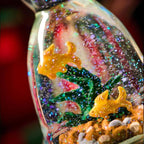 Unique Goldfish Aquarium Snow Globe with Gift Wrapped Box - Decorative Glass Ball with Glitter Water Effect, Ideal for Housewarming & Birthday Gifts, Miniature Tabletop Decor
