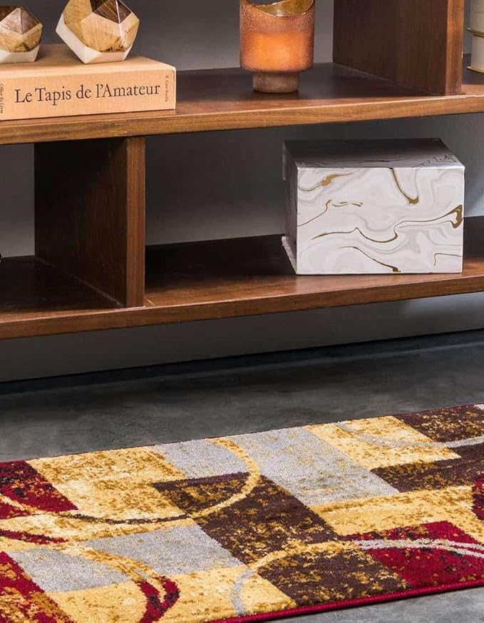 Unique Loom Barista Collection Area Rug - Kouillou (2' 2" x 3' 11" Runner, Multi/Brown)